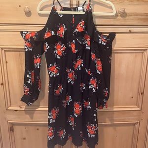 H&M black floral dress, size 8